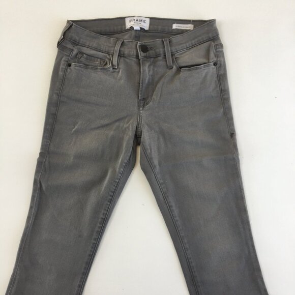 Frame Le Skinny Grey Jeans 27 - Picture 2 of 12